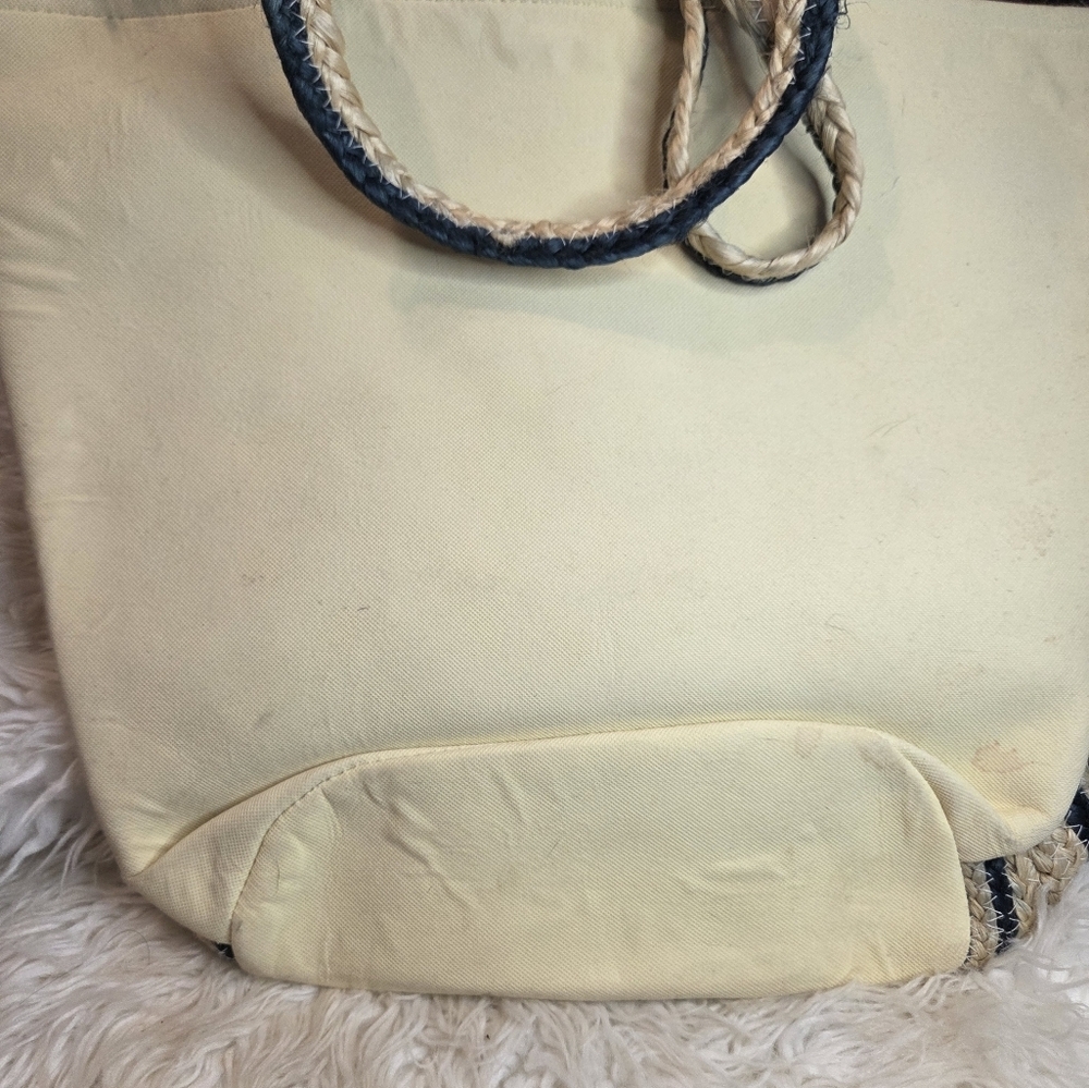5B Style Striped Jute Straw Tote Bag Large - Picture 5 of 7